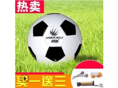 厂家直销机缝4号5号黑白块足球1.6厚学生训练耐踢黑白足球批发图3