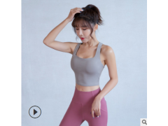 背心式运动内衣女防震跑步高强度防下垂健身文胸批发美背瑜伽文胸图3