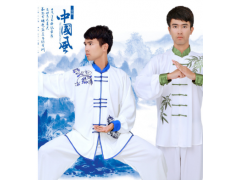 小和山太极服女夏季竹叶刺绣练功武术表演比赛太极拳服装男中国风
