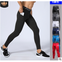 男士健身长裤带口袋 PRO跑步训练运动 弹力排汗速干紧身长裤1080