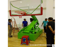 厂家直销移动可升降手动液压篮球架标准青少年投篮训练室内篮球筐图3