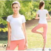 服女上衣好看的网红健身房运动服速干初学者瑜珈服带胸垫