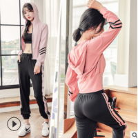 网红瑜伽服女春秋季初学者宽松时尚速干衣专业健身房跑步运动套装