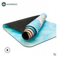 工厂直销 环保橡胶瑜伽垫麂皮绒印花地垫健身防滑土豪垫 一件代发