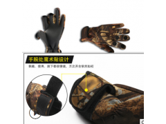 厂家直销防风防寒钓鱼手套露三指潜水料手套渔具运动户外垂钓手套图2