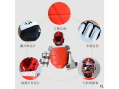 实战加厚护具面罩套装红蓝护胸运动训练比赛散打护具 跆拳道护具图2