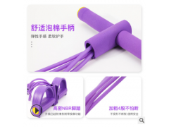 家用拉力器多功能拉力绳脚踏脚蹬弹力绳腿部拉力器仰卧起坐健腹器图3