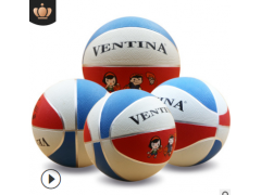VENTINA篮球5号橡胶花球橘色4岁小儿童幼儿园训练定制五号蓝球图2