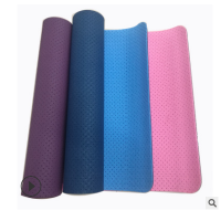 防滑tpe 6mm加厚瑜伽垫 瑜珈垫tpe单色 打孔包边健身垫 一件代发