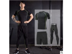 一件代发健身服男士短袖运动套装紧身速干衣篮球跑步训练服定做