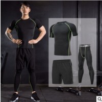 一件代发健身服男士短袖运动套装紧身速干衣篮球跑步训练服定做