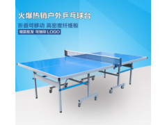 乒乓球桌标准尺寸深蓝色乒乓球桌折叠式家用室内体育用具厂家定制