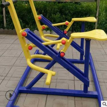 厂家批发公园中老年人室外健身器材 户外健身路径单双人健骑机