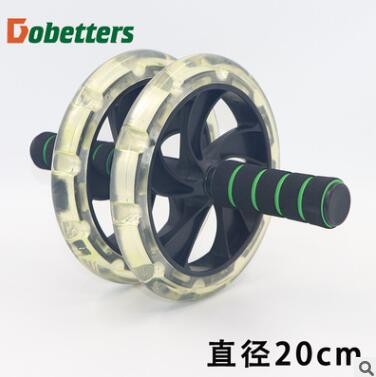 健腹轮防滑双轮腹肌轮静音健腹收腹轮滚轮健身器材室内运动图2