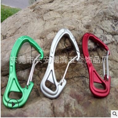 户外战术用品 异型铝合金登山扣 爬山钩