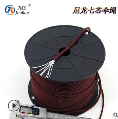 九匡户外 4mm七芯尼龙伞绳550/650磅降落伞绳纯尼龙支持定制图2