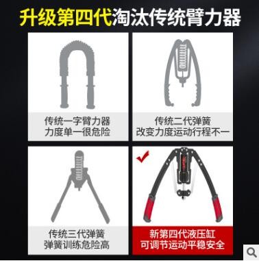 R2/红色/可调节油缸液压臂力器图2