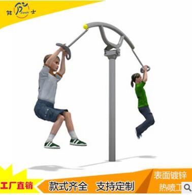 户外全民健身器材国标塑木高低吊环 室外小区公园健身路径设施图2