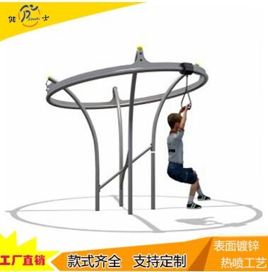 户外全民健身器材国标塑木高低吊环 室外小区公园健身路径设施图3