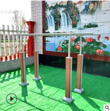鑫健室外塑木健身器材高低杠双人荡板扭腰器上肢牵引器综合套餐图3