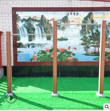 鑫健室外小区塑木单杠双杠户外引体向上健身器材路径公园高低杠图3