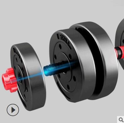 男士家用练臂肌足重哑铃健身举重套装调节哑铃两用杠铃