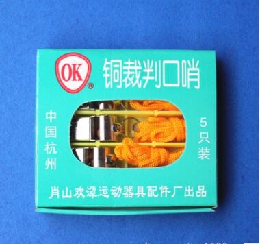 批发正品OK哨 小OK 小口哨 铜哨 裁判哨 金属哨带挂绳 体育用品图2