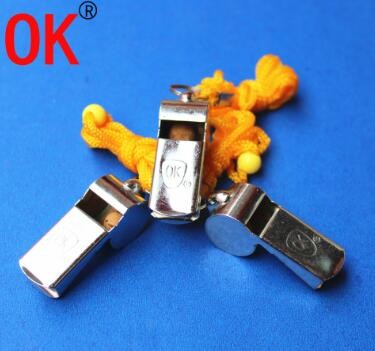 批发正品OK哨 小OK 小口哨 铜哨 裁判哨 金属哨带挂绳 体育用品图3