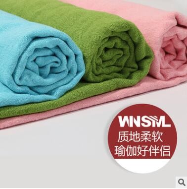 加厚瑜伽毯防滑瑜珈铺巾yoga健身垫毯加长加宽愈加毯毛巾铺垫图3