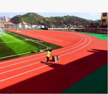 厂家供应学校塑胶跑道13mm厚西北透气型跑道上门施工图1