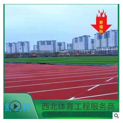 西北厂家销售塑胶跑道全塑型塑胶跑道校园跑道施工可定制