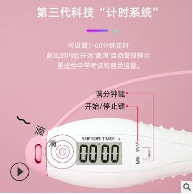 计数跳绳女健身钢丝中考考试燃脂运动瘦身无绳球男士专用绳子图2