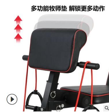 厂家直销可折叠多功能飞鸟哑铃凳 可调节商用仰卧起坐健身卧推凳图3
