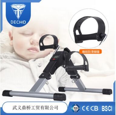 家用健身器材小型折叠带表脚踏车老年腿部康复训练健身车运动器材图3
