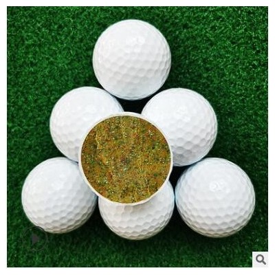 高尔夫球 高尔夫练习球PU比赛球双层空白 高尔夫用品