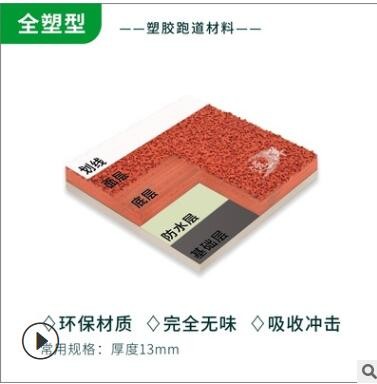 全塑型自结纹塑胶跑道造价 800米标准塑胶跑道材料图2
