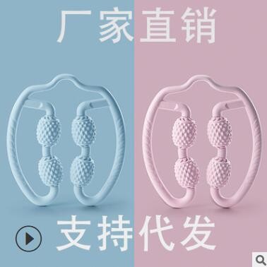 瘦腿滚轮滚轴棒环形夹小腿部按摩器减压瑜伽环形夹腿器四轮按摩器图2