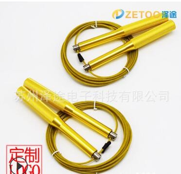 竞速钢丝跳绳铝制手柄万向轴承钢丝跳绳PVC健身运动比赛速度跳绳图3