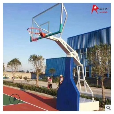 电动仿液压平箱篮球架 户外移动式篮球架 圆管地埋式篮球架