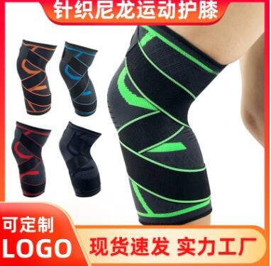 针织尼龙运动护膝男女秋冬季羽毛球跑步健身护膝户外登山保暖护膝图3