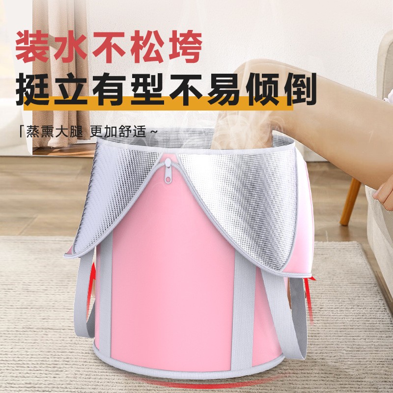 家用折叠成人过小腿泡脚桶学生宿舍便携式泡脚袋旅行加厚熏蒸桶图3