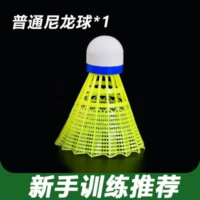 夜光带灯羽毛球 塑料防风室户外训练尼龙LED荧光灯带发光羽毛球