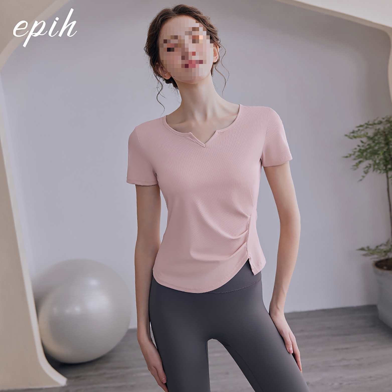 2024新款瑜伽服上衣女春夏季感健身衣运动套装短袖薄款图2