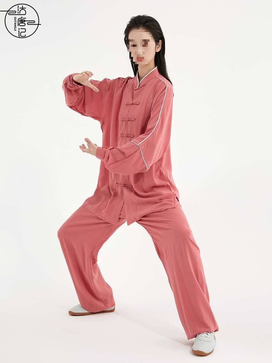 沽唐记轻薄棉麻太极服拳女 夏季武术服男春秋八段锦练功服中国风图2