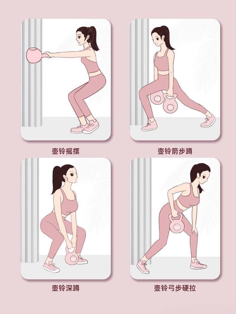 壶铃女士家用健身器材男士哑铃提壶练臀翘臀深蹲力量训练运动壶铃图3